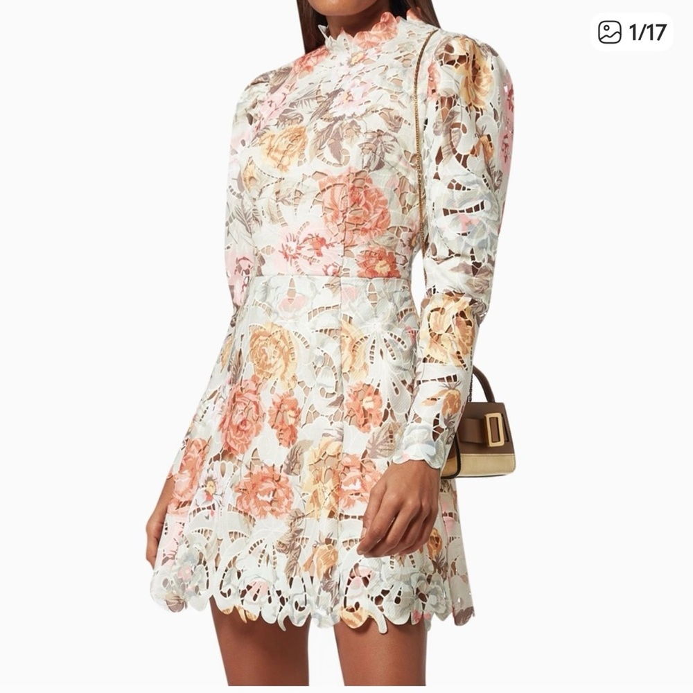 NWT Elliatt | Floral Lace Long Sleeve Dress eyelet embroidered embroidery